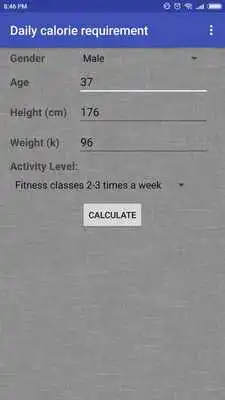 Play Daily calorie requirement