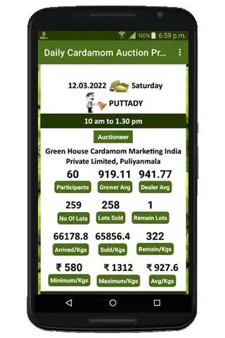 Play Daily Cardamom Auction Prices  and enjoy Daily Cardamom Auction Prices with UptoPlay