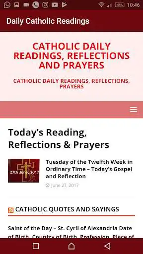 Play Daily Catholic Readings, Reflections and Prayers  and enjoy Daily Catholic Readings, Reflections and Prayers with UptoPlay