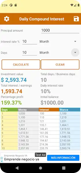 Play Daily Compound Interest as an online game Daily Compound Interest with UptoPlay