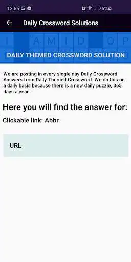 Play Daily Crossword Solution as an online game Daily Crossword Solution with UptoPlay