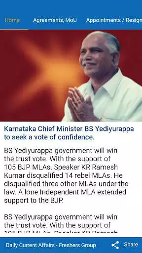 Play Daily Current Affairs and GK - Freshers Group as an online game Daily Current Affairs and GK - Freshers Group with UptoPlay