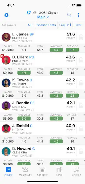 Play Daily Fantasy Cheatsheet  and enjoy Daily Fantasy Cheatsheet with UptoPlay