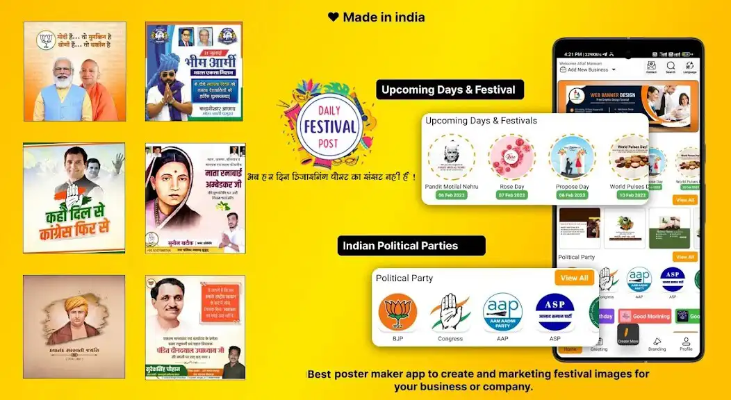 Play Daily Festival Post Maker  and enjoy Daily Festival Post Maker with UptoPlay