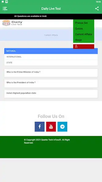 Play Daily Live Test as an online game Daily Live Test with UptoPlay