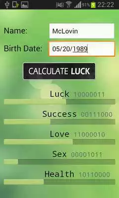 Play Daily Luck Calculator