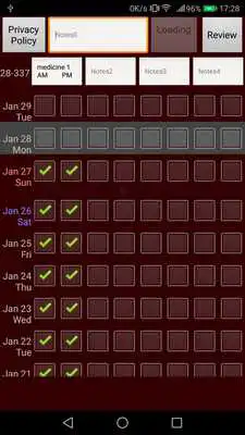 Play daily task record checklist