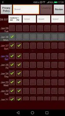 Play daily task record checklist