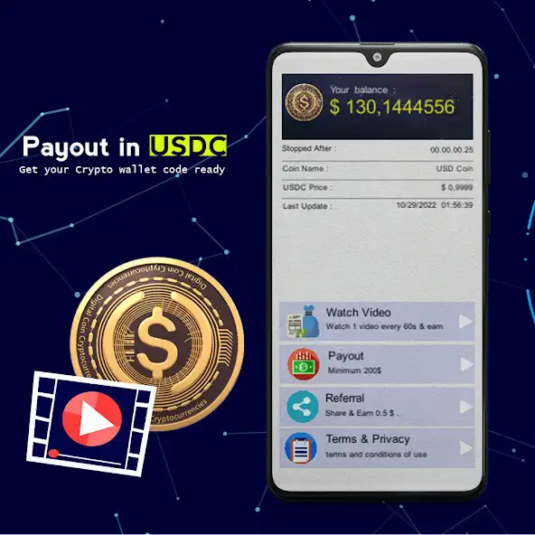 Play Daily Watch Video  Earn USDC as an online game Daily Watch Video  Earn USDC with UptoPlay