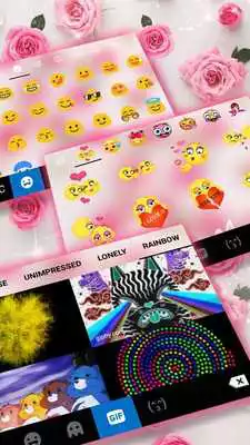 Play Dainty Pink 3d Rose Keyboard Theme