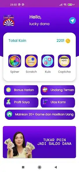 Play Dana Lucky Penghasil Uang Dana  and enjoy Dana Lucky Penghasil Uang Dana with UptoPlay