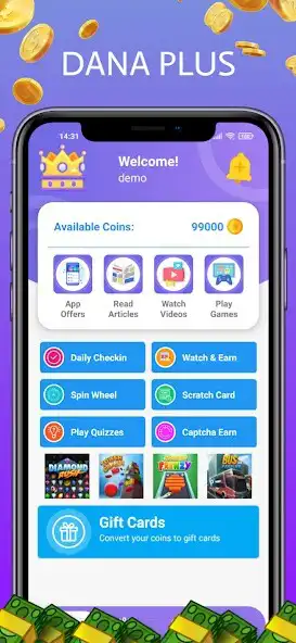 Play DanaPlus: Penghasil Saldo Dana as an online game DanaPlus: Penghasil Saldo Dana with UptoPlay