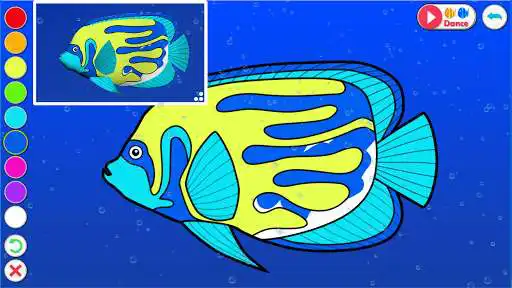 Play Dancing fishes 3D Coloring App as an online game Dancing fishes 3D Coloring App with UptoPlay