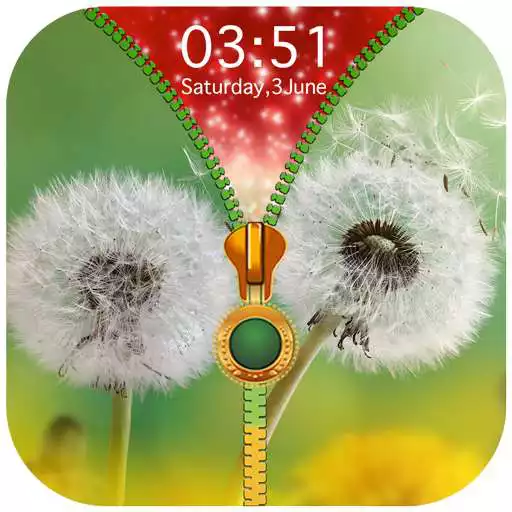 Free play online Dandelion Zipper Lock Screen APK