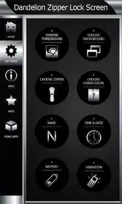 Play Dandelion Zipper Lock Screen