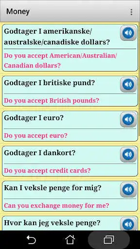 Play Danish phrasebook and phrases  and enjoy Danish phrasebook and phrases with UptoPlay