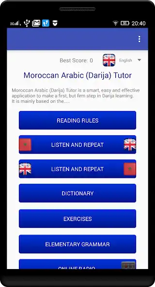Play Darija - Moroccan Arabic  Tutor  and enjoy Darija - Moroccan Arabic  Tutor with UptoPlay