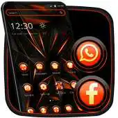 Free play online Dark Black Business Red Theme APK