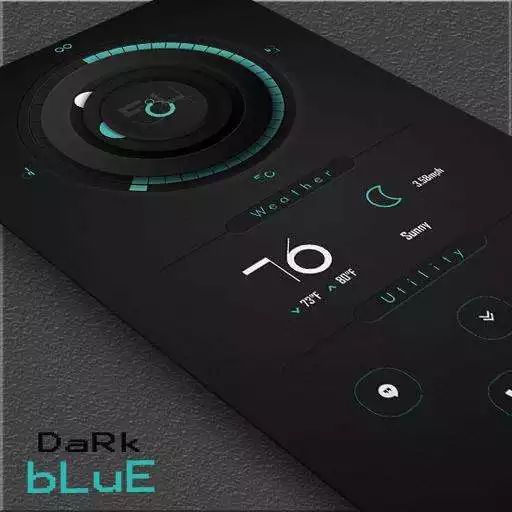 Free play online DaRk bLuE for Zooper Widget  APK