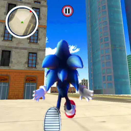 Play Dark Blue Hedgehog Rope Hero APK