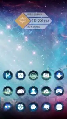 Play Dark Blue Landscape Icon Pack