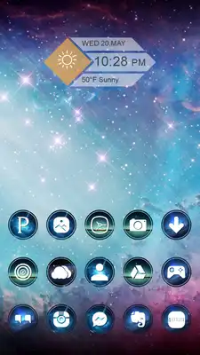 Play Dark Blue Landscape Icon Pack