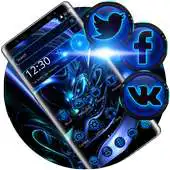 Free play online Dark Blue Neon Tech Theme APK