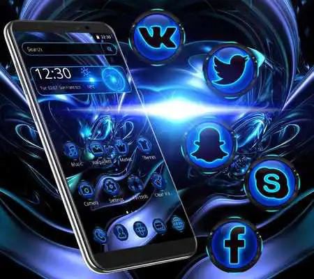 Play Dark Blue Neon Tech Theme Play Dark Blue Neon Tech Theme