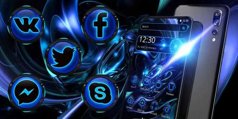 Play Dark Blue Neon Tech Theme Play Dark Blue Neon Tech Theme