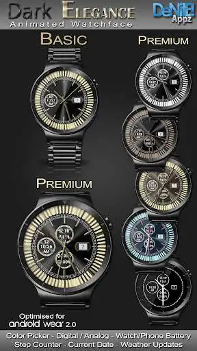 Play Dark Elegance HD WatchFace Widget & Live Wallpaper  and enjoy Dark Elegance HD WatchFace Widget & Live Wallpaper with UptoPlay
