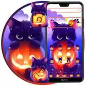 Free play online Dark Halloween Cat Theme APK