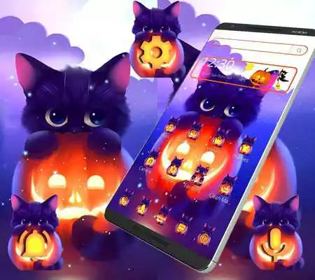 Play Dark Halloween Cat Theme Play Dark Halloween Cat Theme