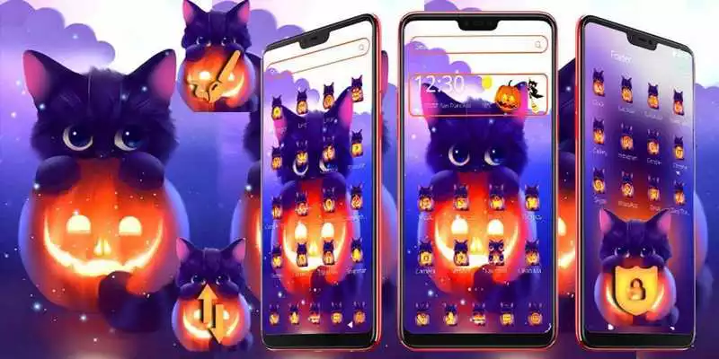 Play Dark Halloween Cat Theme Play Dark Halloween Cat Theme