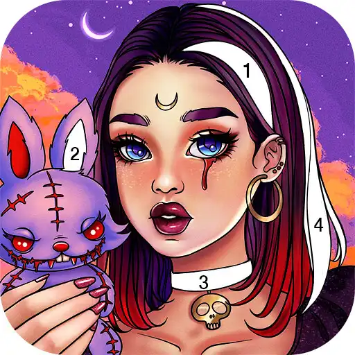 Spil Dark, Horror Color by Number APK