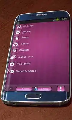 Play Dark lavander Poweramp Skin