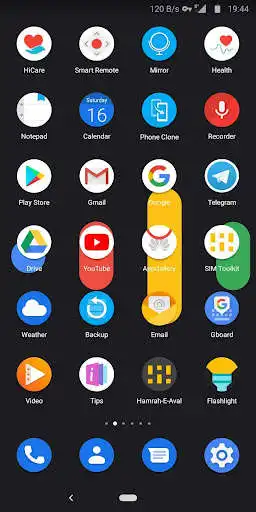 Play Dark Material Design 2 EMUI 5.X-8.X Theme as an online game Dark Material Design 2 EMUI 5.X-8.X Theme with UptoPlay