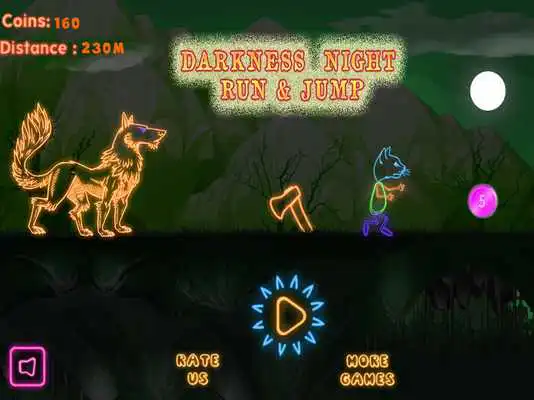 Play Darkness Night Run  Jump