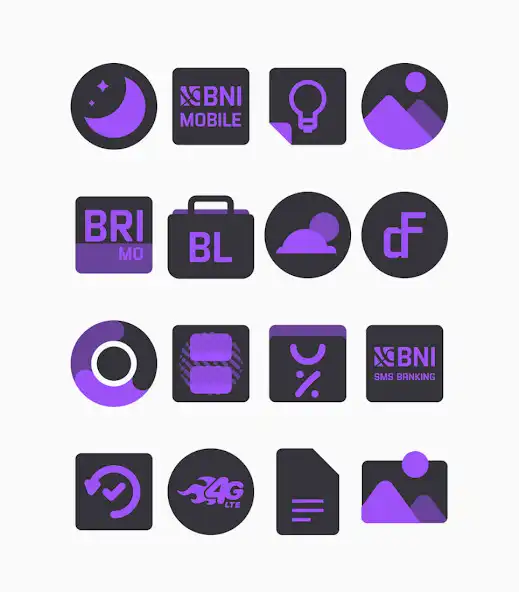 Play Dark Purple - Icon Pack  and enjoy Dark Purple - Icon Pack with UptoPlay