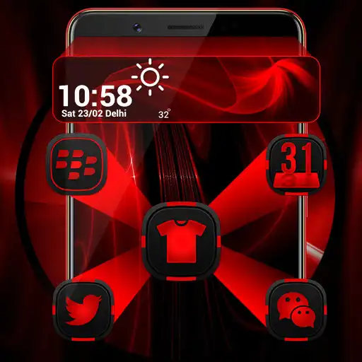 Play Dark Red Launcher Theme APK