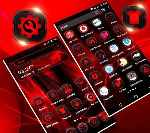 Play Dark Red Launcher Theme  and enjoy Dark Red Launcher Theme with UptoPlay