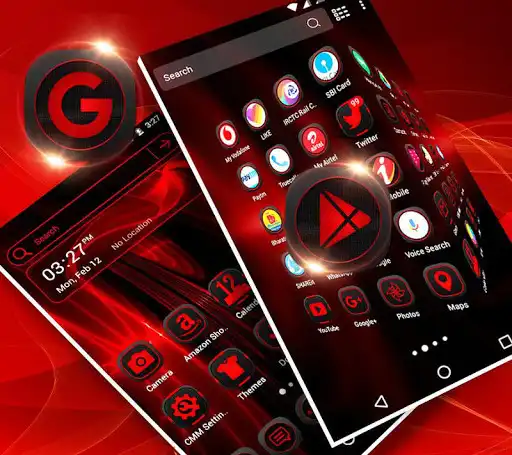 Play Dark Red Launcher Theme as an online game Dark Red Launcher Theme with UptoPlay