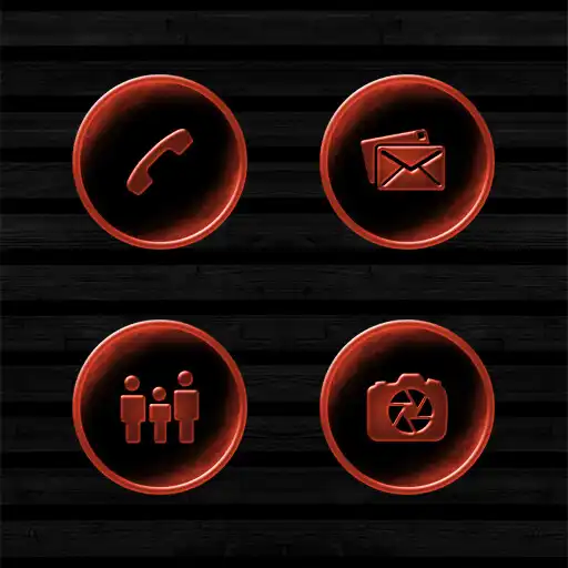 Play Dark Space Rusted Orange Icons APK
