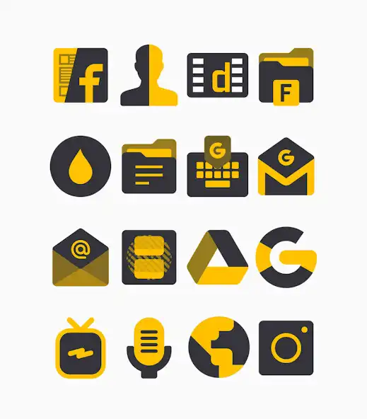 Play Dark Yellow - Icon Pack as an online game Dark Yellow - Icon Pack with UptoPlay