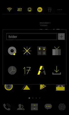 Play DarkYellow LINE Launcher theme