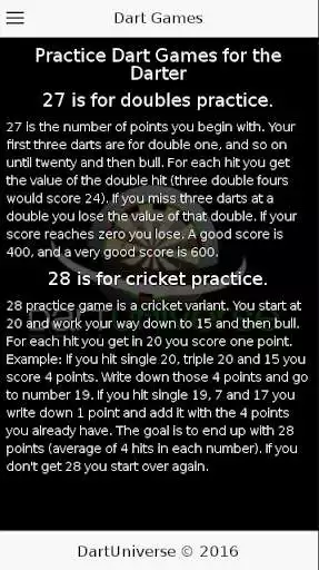 Play Dart Games Practice