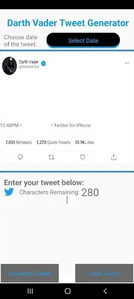 Play Darth Vader Tweet Generator and enjoy Darth Vader Tweet Generator with UptoPlay Play Darth Vader Tweet Generator and enjoy Darth Vader Tweet Generator with UptoPlay