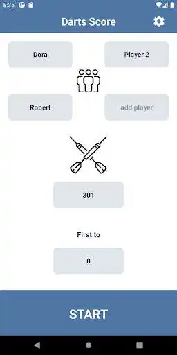 Play Darts Score Easy scoreboard as an online game Darts Score Easy scoreboard with UptoPlay