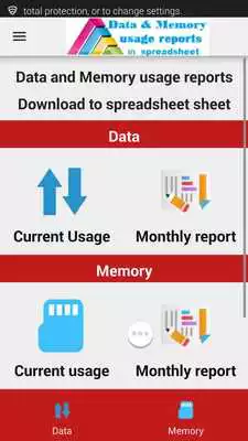 Play Data usage spreadsheet reports