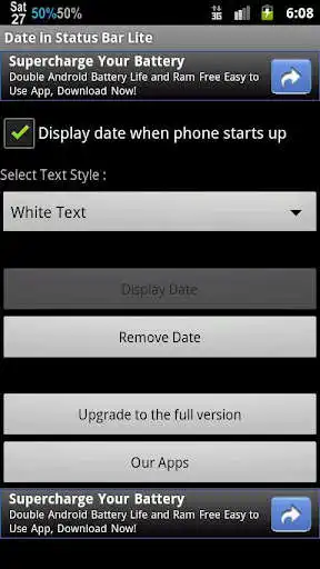 Play Date in Status Bar as an online game Date in Status Bar with UptoPlay