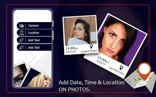 Play Date Stamp Photo Location - Auto Timestamp Camera  and enjoy Date Stamp Photo Location - Auto Timestamp Camera with UptoPlay